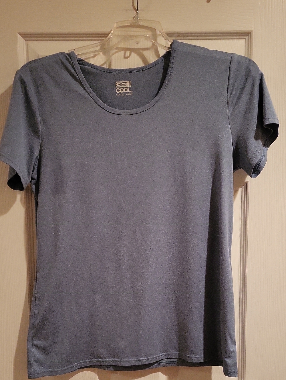 32 Degree Cool Women's Short Sleeve Scoop Neck T-Shirt Heather Blue Size XL
